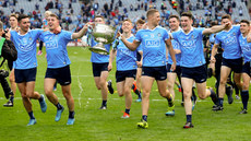 Niall Scully, Cormac Costello, Con O'Callaghan, Paul Mannion and Diarmuid Connolly celebrate 17/9/2017