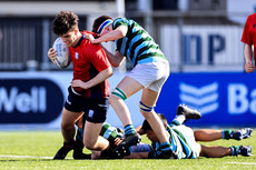 Sam Cotter is tackled by Oscar He 14/3/2024