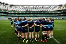 The Ireland team huddle during the Captain’s Run 19/4/2024