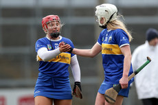 Caoimhe Perdue and Niamh Treacy celebrate after the game 9/3/2024