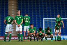 The Ireland team dejected after losing the game on penalties 14/5/2018