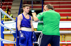 Jude Gallagher with Zaur Antia before the bout 11/3/2024