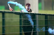 A St Patrick’s College, Maghera fan during the game 13/3/2024