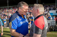 Stephen Rochford shakes hands with Liam Kearns after the game  23/6/2018