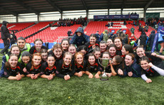The Sacred Heart Clonakilty team celebrate winning with the trophy 13/3/2024