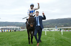 Rachael Blackmore onboard Captain Guinness celebrates winning with Sam Cottrill  13/3/2024