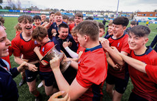 CUS celebrate after winning with the Fr. Godfrey Cup 14/3/2024