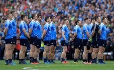 The Dublin players stand 18/9/2016