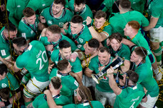 Ireland celebrate winning the 2024 Guinness Six Nations Championship 16/3/2024
