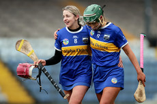 Teresa Ryan and Caoimhe Maher celebrate after the game 9/3/2024