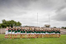 A general view of the Mayo ladies football team before the game 14/7/2018