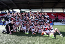 Tom Murray and his teammates celebrate with the trophy 20/3/2024