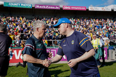 Davy Burke and Kevin McStay after the game 21/4/2024