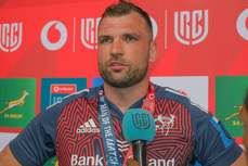 Tadhg Beirne speaks to the media after the game 27/4/2024