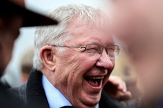 Sir Alex Ferguson celebrates after winning with Monmiral 14/3/2024