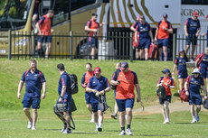 The Munster team arrive to the grounds 17/4/2024
