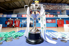 A view of the trophy before the game 20/4/2024