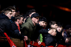 Sligo Rovers fans react during the game 9/3/2024
