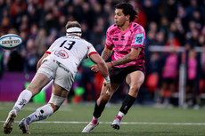 Jacob Umaga makes a pass as he comes up against Will Addison 26/4/2024