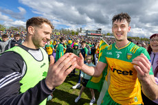 Stephen McMenamin and Michael Langan celebrate after the game 28/4/2024