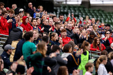 UL Bohs fans cheer on their team as they head in at halftime 28/4/2024