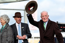 Willie Mullins celebrates after winning with Galopin Des Champs 15/3/2024