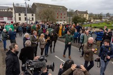 Paul Townend and Willie Mullins meet locals as he parades some of his 9 winning horses from the Cheltenham Festival 19/3/2024