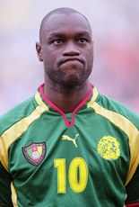Portrait of Patrick Mboma of Cameroon. - INPHO_00060244