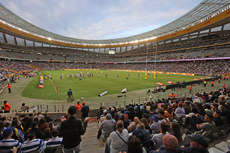 A view of the 23000 spectators in the DHL Stadium tonight 23/3/2024