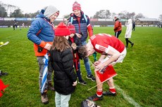 Eoin Downey with fans after the game 16/3/2024