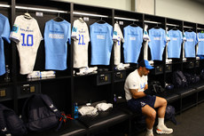 Leinster jerseys in the changeroom before the match 27/4/2024