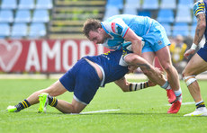 Tom Gordon is tackled by Marco Manfredi 27/4/2024