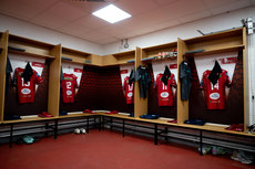 A view of the Scarlets changing room before the game 26/4/2024