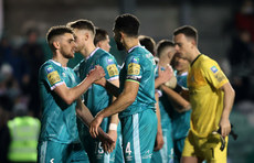 Rovers' players celebrate after the game 15/3/2024