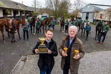 Paul Townend and Willie Mullins with his 9 winners from the Cheltenham festival 19/3/2024