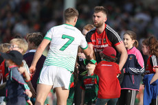 Aidan O’Shea shakes hands with Cillian Fahy after the game  9/6/2018