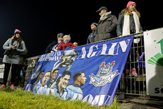 A view of a Dublin banner and supporters ahead of the match 24/2/2018 