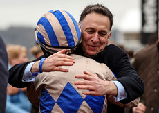 Rachael Blackmore and Henry De Bromhead share a hug after winning with Captain Guinness 13/3/2024