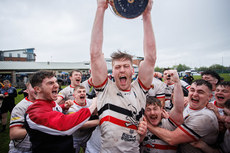 Jason Aherne leads the celebrations after the game 28/4/2024