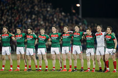 Mayo players line up for the National Anthem 24/2/2018 