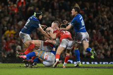 George North tackled by Tommaso Menoncello 16/3/2024