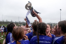 Coláiste Choilm celebrate with the trophy 13/3/2024