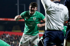 James McKillop celebrates after Evan O’Connell scored their team’s second try 15/3/2024