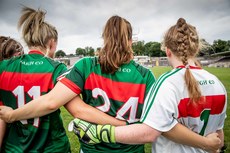 A general view of the Mayo ladies football team before the game 14/7/2018