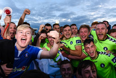 Limerick FC fans celebrate with players 28/8/2016