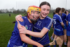 Ciara Roche celebrates after the game with Rachel Murphy 13/3/2024