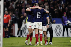 The France team celebrate winning 16/3/2024