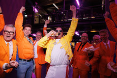 Richard Huinink from East Netherlands dressed as Freddie Mercury ahead of the darts 21/3/2024