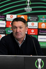 Robbie Keane during the post-match press conference 14/3/2024