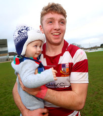 Diarmuid Codyre with his nephew Matthew Codyre after the game 15/3/2017